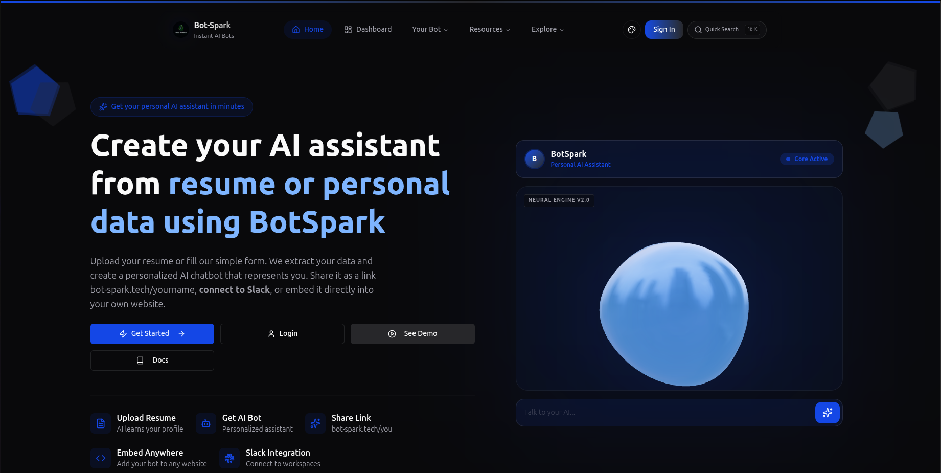 Bot-Spark Homepage